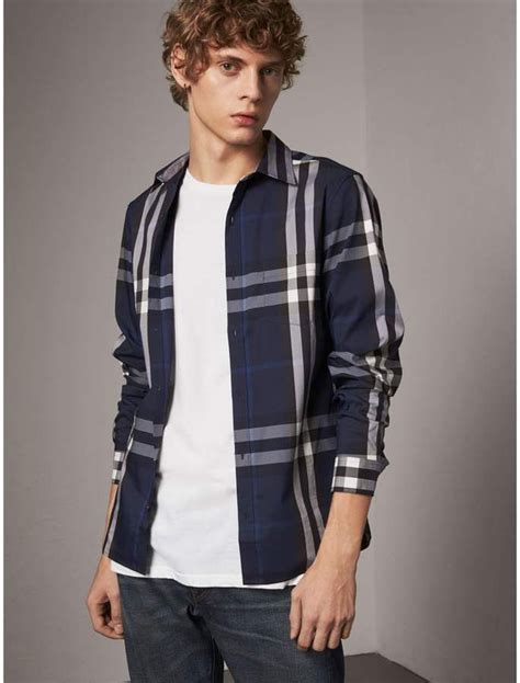 burberry check shirt suit